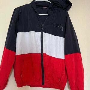 Brandy Melville color block lightweight red white blue windbreaker